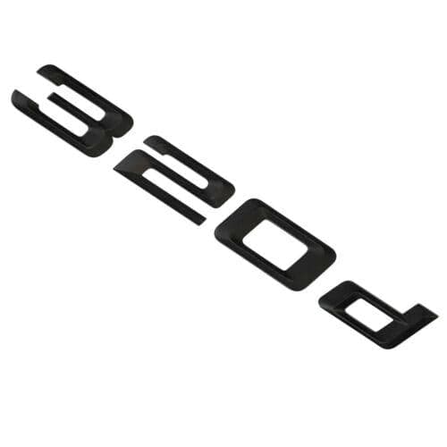 BMW 320d Rear Lettering For Lid Trunk, Badge, Emblem, 3 Series, Matt Black