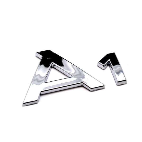 Chrome A1 rear boot lid lettering badge emblem for Audi.