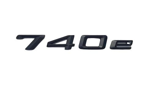 BMW 745e Rear Lettering For Lid Trunk, Badge, Emblem, 7 Series, Matt Black