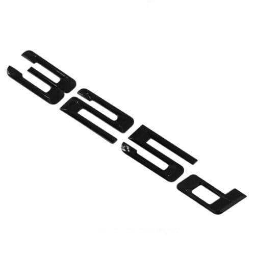 BMW 325d Rear Lettering For Lid Trunk, Badge, Emblem, 3 Series, Gloss Black