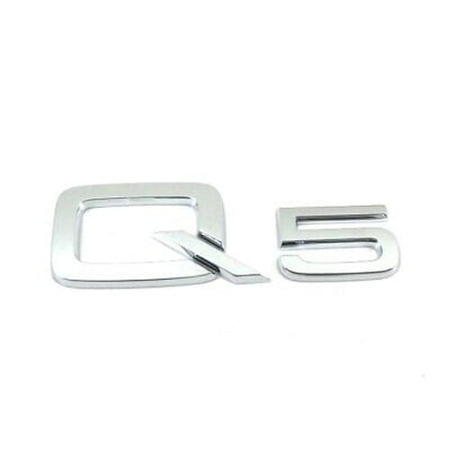 Chrome Q5 rear boot lid lettering badge emblem for Audi.
