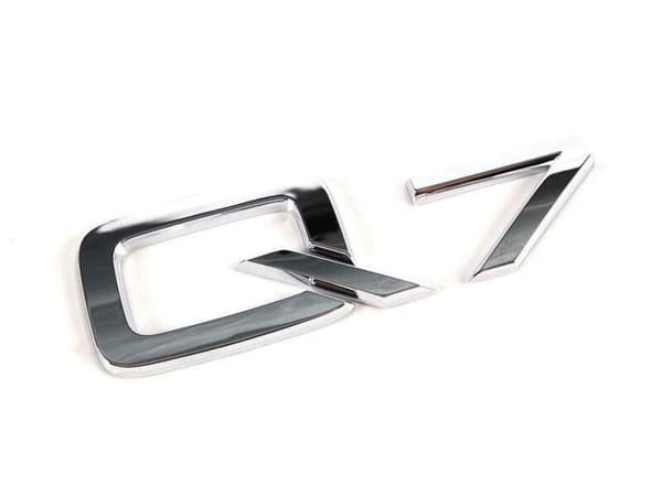 Chrome Q7 rear boot lid lettering badge emblem for Audi.