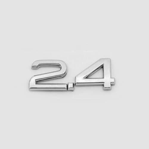 Chrome 2.4 rear boot lid lettering badge emblem for Audi.