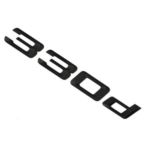 BMW 330d Rear Lettering For Lid Trunk, Badge, Emblem, 3 Series, Matt Black