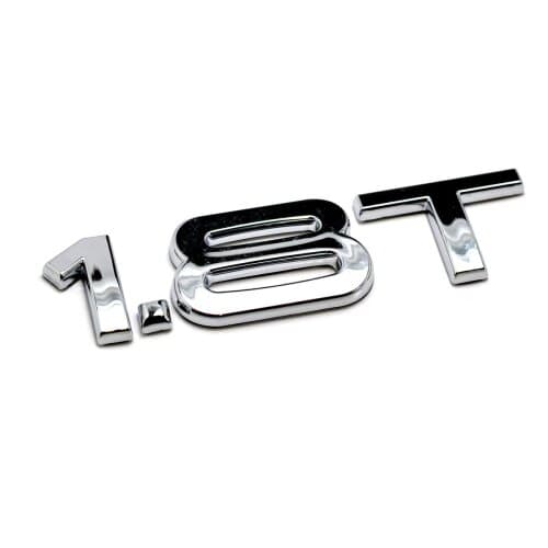 Chrome 1.8T rear boot lid lettering badge emblem for Audi.