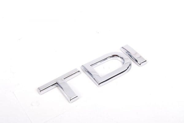 Chrome TDI rear boot lid lettering badge emblem for Audi.