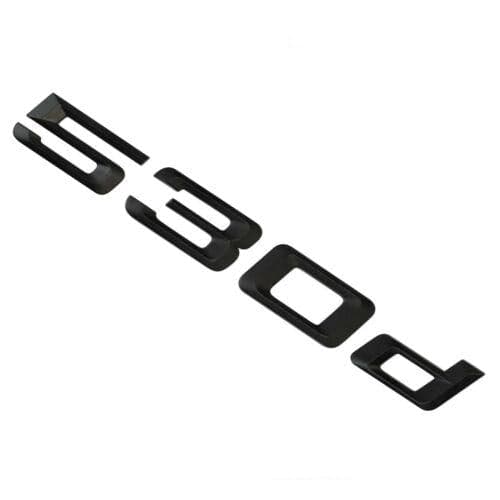 BMW 530d Rear Lettering For Lid Trunk, Badge, Emblem, 5 Series, Matt Black