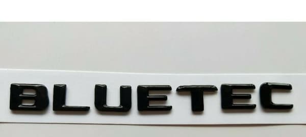 BLUETEC MERCEDES REAR LETTERING FOR LID, C E GL ML G V CLASS, BADGE, GLOSS BLACK
