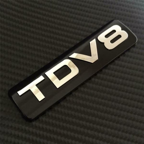 RANGE ROVER SPORT BLACK - CHROME TDV8 REAR BACK BOOT BADGE VOGUE DISCOVERY