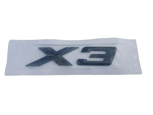 BMW X3 Rear Lettering For Lid Trunk, Badge, Emblem, Xdrive Series, Matt Black