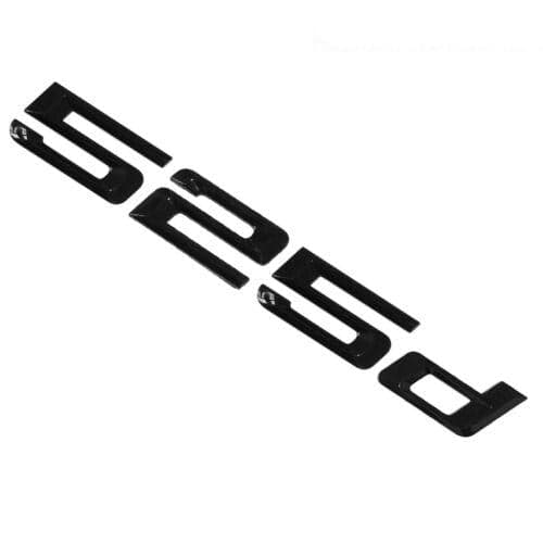 BMW 525d Rear Lettering For Lid Trunk, Badge, Emblem, 5 Series, Gloss Black