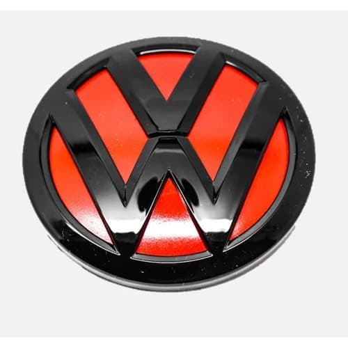 Gloss Red & Black Front Grill Badge Emblem For VW Volkwagen Polo 6C MK5 2014-2017