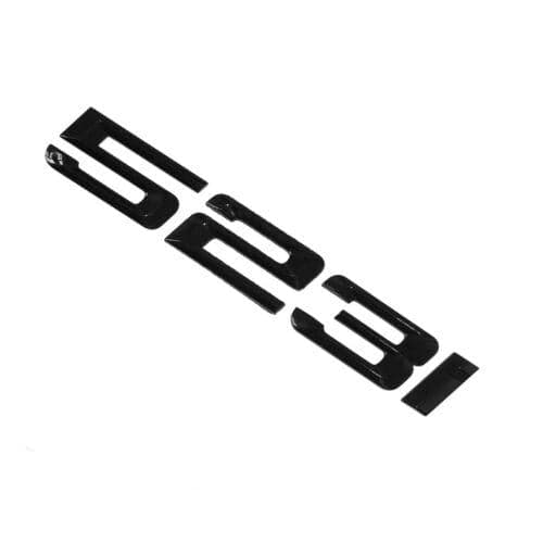 BMW 523i Rear Lettering For Lid Trunk, Badge, Emblem, 5 Series, Gloss Black