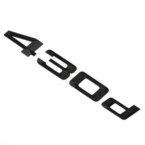 BMW 430d Rear Lettering For Lid Trunk, Badge, Emblem, 4 Series, Matt Black