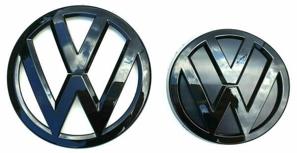 Gloss Black Front Grill & Rear Badge Emblem Set For VW Volkwagen Golf MK7.5 2017-2020