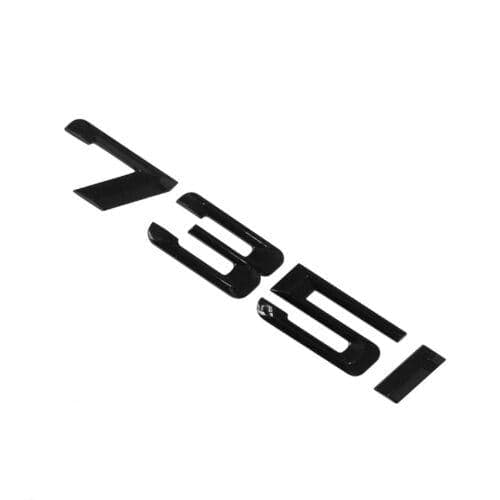 BMW 735i Rear Lettering For Lid Trunk, Badge, Emblem, 7 Series, Gloss Black
