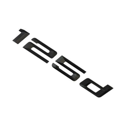 BMW 125d Rear Lettering For Lid Trunk, Badge, Emblem, 1 Series, Matt Black