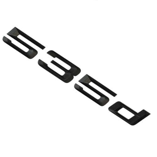 BMW 535d Rear Lettering For Lid Trunk, Badge, Emblem, 5 Series, Matt Black