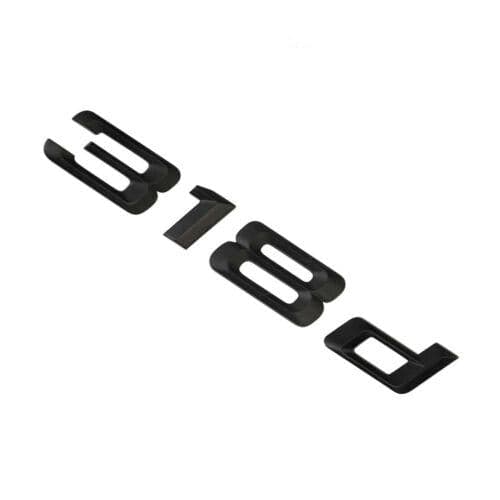 BMW 318d Rear Lettering For Lid Trunk, Badge, Emblem, 3 Series, Matt Black