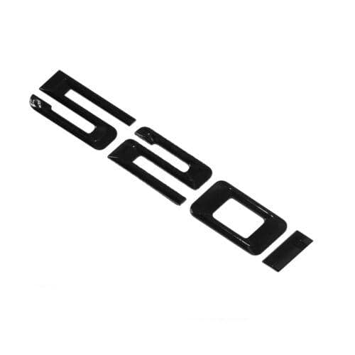 BMW 520i Rear Lettering For Lid Trunk, Badge, Emblem, 5 Series, Gloss Black