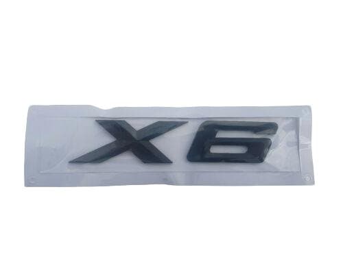 BMW X6 Rear Lettering For Lid Trunk, Badge, Emblem, Xdrive Series, Matt Black