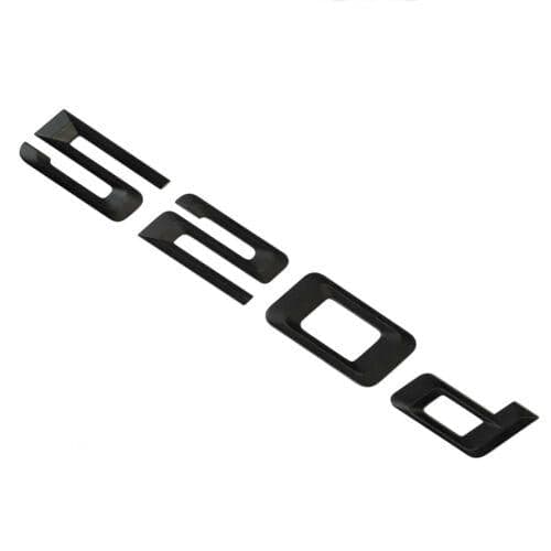 BMW 520d Rear Lettering For Lid Trunk, Badge, Emblem, 5 Series, Matt Black