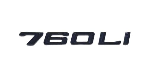 BMW 760Li Rear Lettering For Lid Trunk, Badge, Emblem, 7 Series, Gloss Black