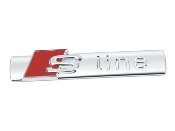 Audi S Line Sline Silver Side Wing Badge Emblem For A1 S1 A3 S3 RS3 A4 S4 RS4 A5 S5 RS5 A6 S6 RS6 A7 S7 RS7 A8 S8 RS8 Q2 Q3 Q5 Q7 Q8 TT R8