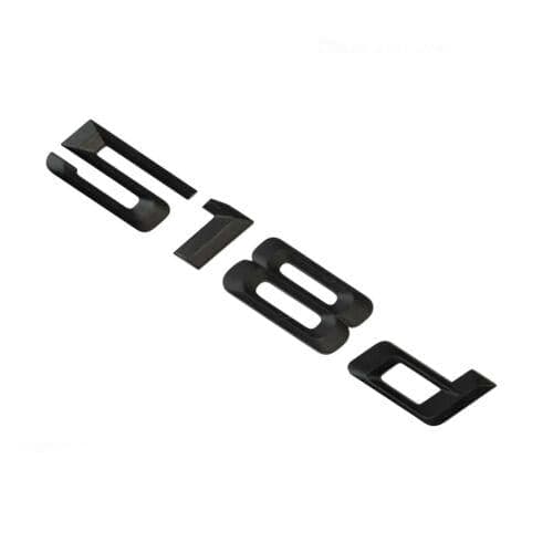 BMW 518d Rear Lettering For Lid Trunk, Badge, Emblem, 5 Series, Matt Black