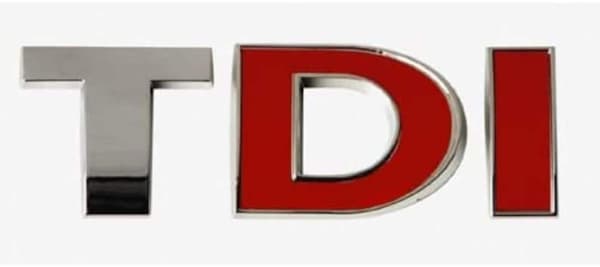 TDI Red & Chrome Rear Badge Emblem For VW Volkwagen Audi