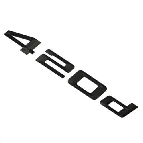 BMW 420d Rear Lettering For Lid Trunk, Badge, Emblem, 4 Series, Matt Black