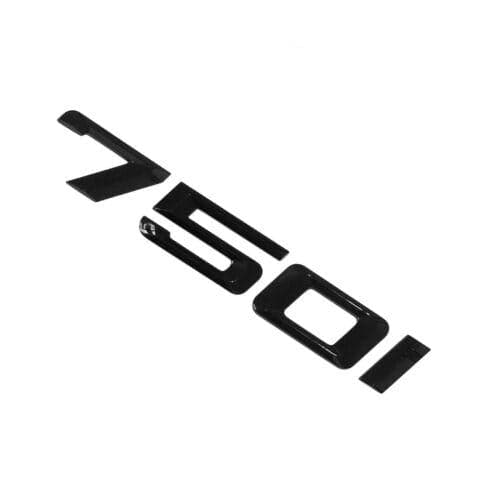 BMW 750i Rear Lettering For Lid Trunk, Badge, Emblem, 7 Series, Gloss Black