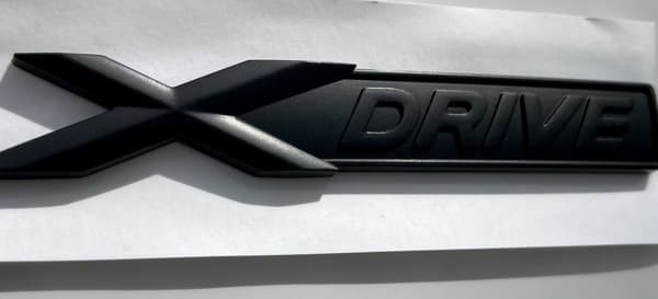 BMW Xdrive Matt Black Badge Emblem
