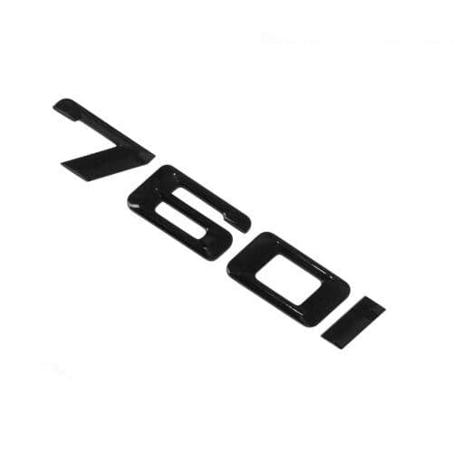 BMW 760i Rear Lettering For Lid Trunk, Badge, Emblem, 7 Series, Gloss Black