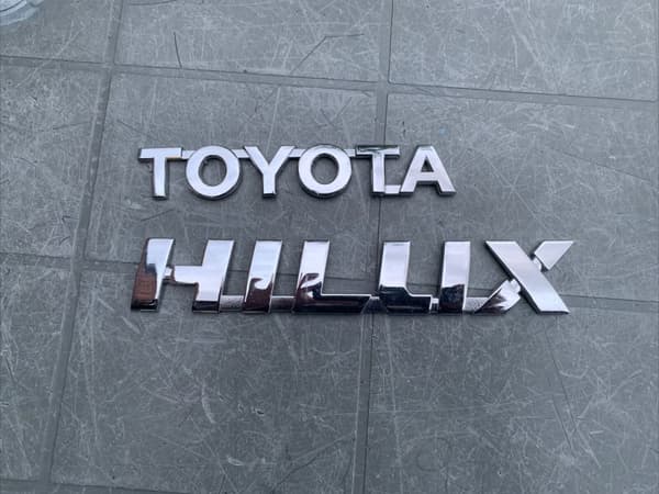 Genuine Chrome Toyota Hilux Rear Tailgate Toyota & HILUX Badge - 754690K05