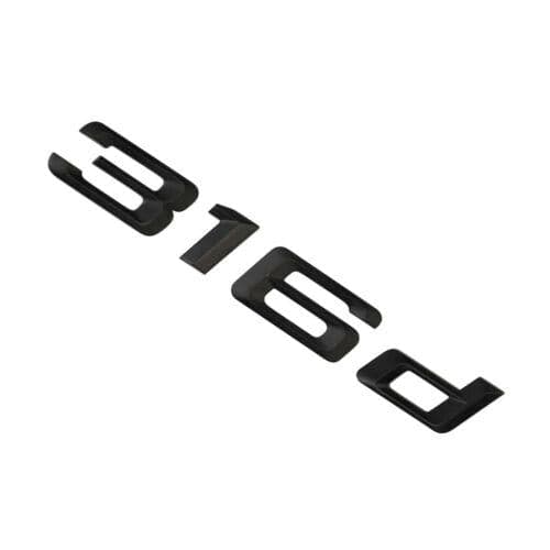 BMW 316d Rear Lettering For Lid Trunk, Badge, Emblem, 3 Series, Matt Black