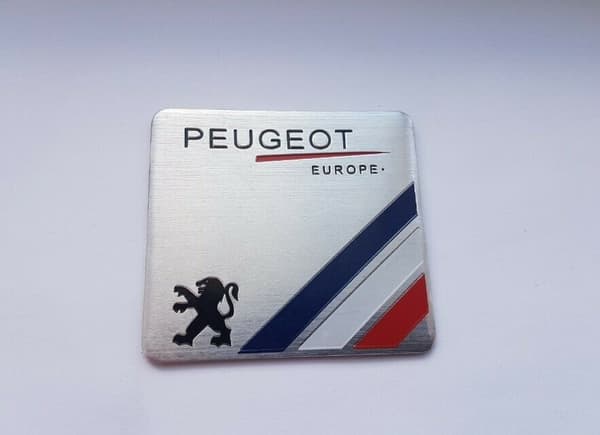 Peugeot Aluminium Badge Emblem 60mm x 55mm