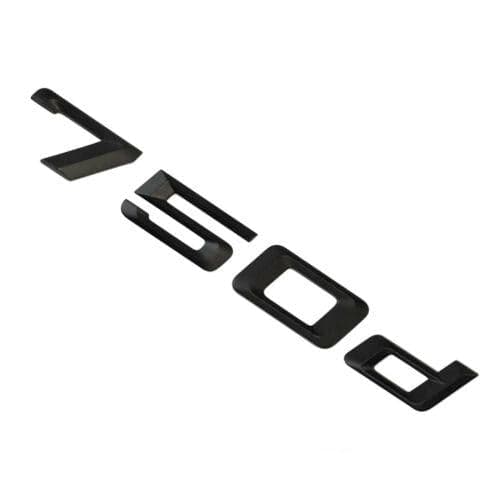 BMW 750d Rear Lettering For Lid Trunk, Badge, Emblem, 7 Series, Matt Black