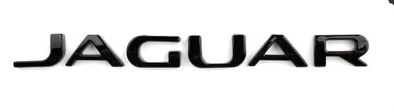 Jaguar Gloss Black Boot Lid Lettering Badge Emblem
