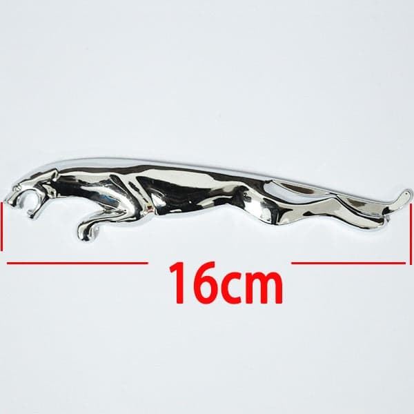 Chrome Jaguar Leaping Cat Metal Badge Emblem 160mm