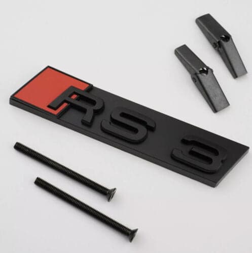 Audi RS3 Matt Black Front Grille Badge Emblem Grill