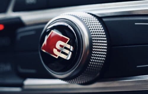Audi S-Line Emblem Multimedia Control Domed Badge Decal 3D S Logo