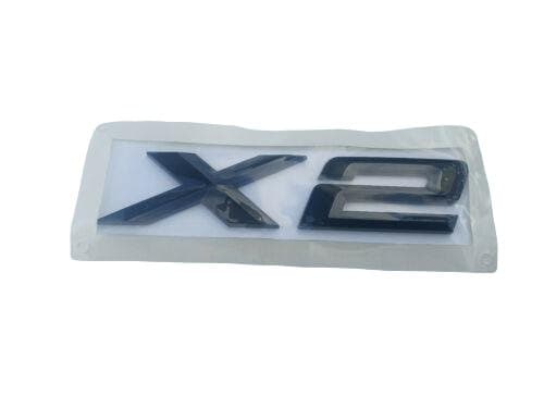 BMW X2 Rear Lettering For Lid Trunk, Badge, Emblem, Xdrive Series, Gloss Black