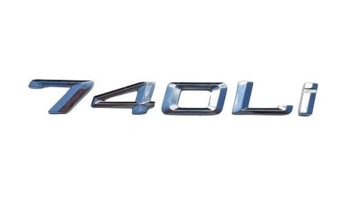 BMW 740Li Rear Lettering For Lid Trunk, Badge, Emblem, 7 Series, Chrome