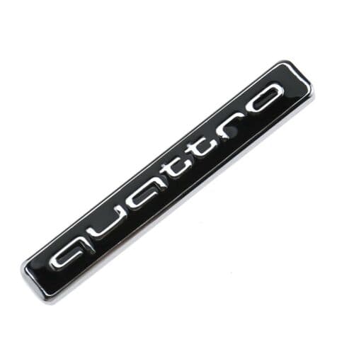 Audi Quattro Rear Boot Trunk Badge Emblem Black