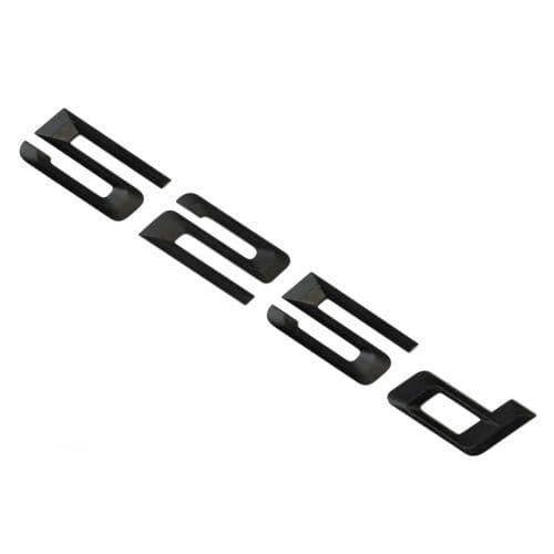 BMW 525d Rear Lettering For Lid Trunk, Badge, Emblem, 5 Series, Matt Black