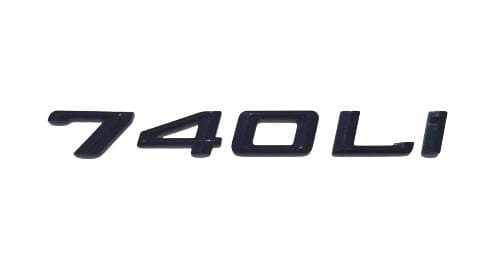 BMW 740Li Rear Lettering For Lid Trunk, Badge, Emblem, 7 Series, Gloss Black