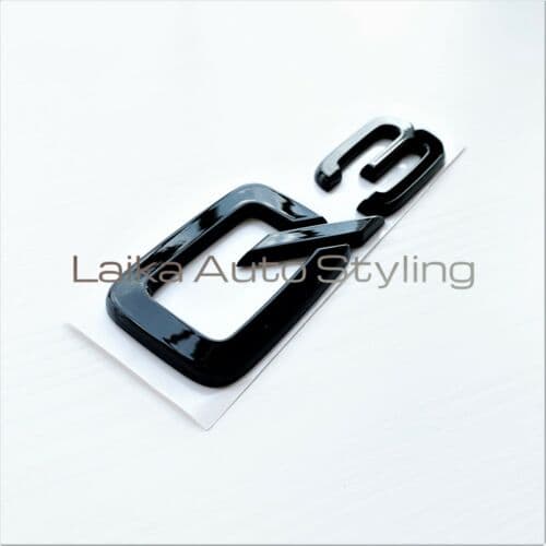 Audi Q3 Rear Boot Trunk Lettering Badge Emblem Gloss Black OEM Size