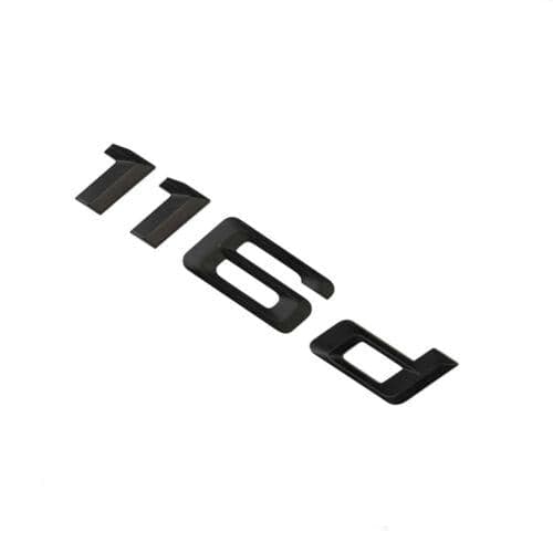 BMW 116d Rear Lettering For Lid Trunk, Badge, Emblem, 1 Series, Matt Black
