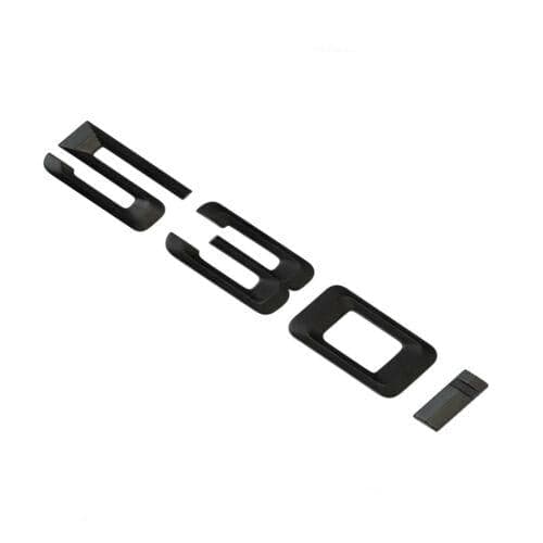 BMW 530i Rear Lettering For Lid Trunk, Badge, Emblem, 5 Series, Matt Black